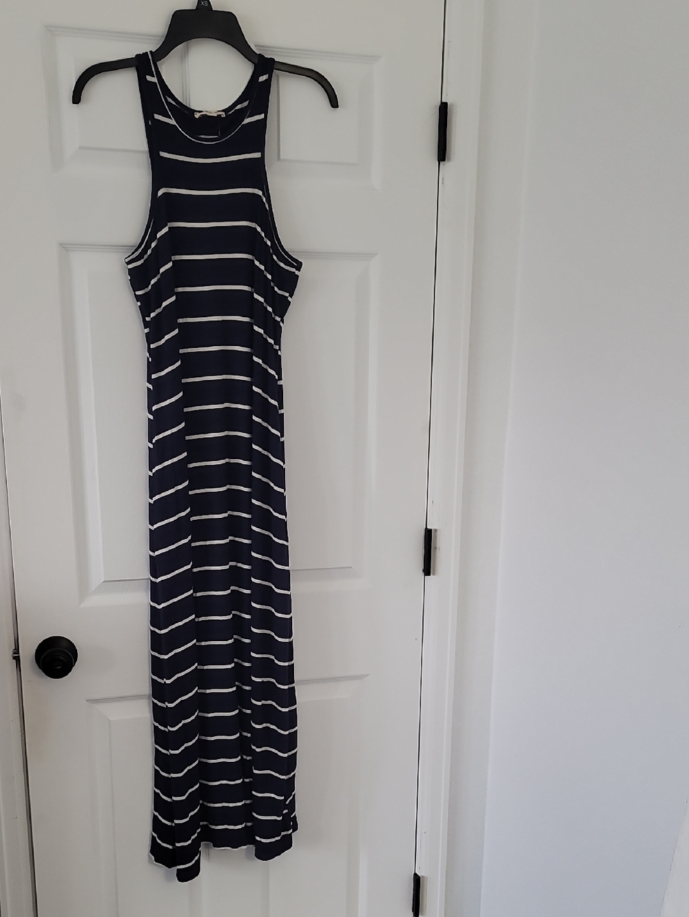 Rolla Coster Navy and White Striped Racerback Maxi Dress